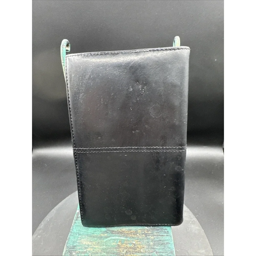 Vintage Filofax Slimline Cross Black Organiser Italian Leather Discontinued
